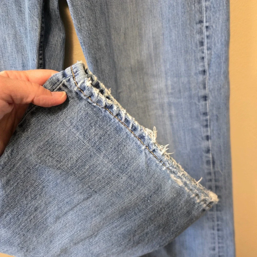 Banana Republic Mens Straight Leg Light Wash Blue Denim Jeans 34x30